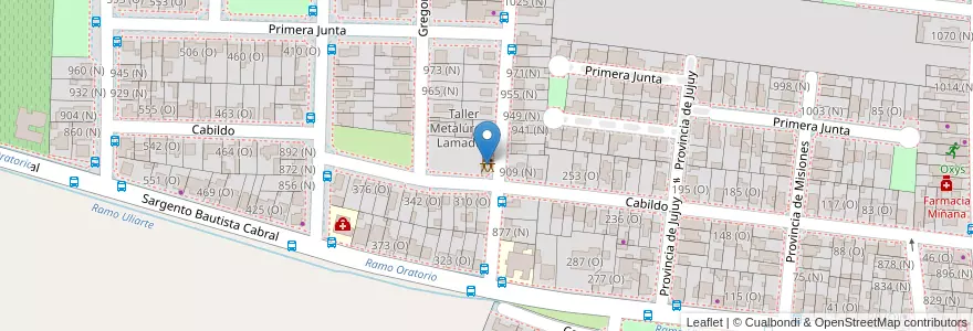 Mapa de ubicacion de Centro de la Tercera Edad Esmeralda de Vida en الأرجنتين, سان خوان, تشيلي, Rivadavia.