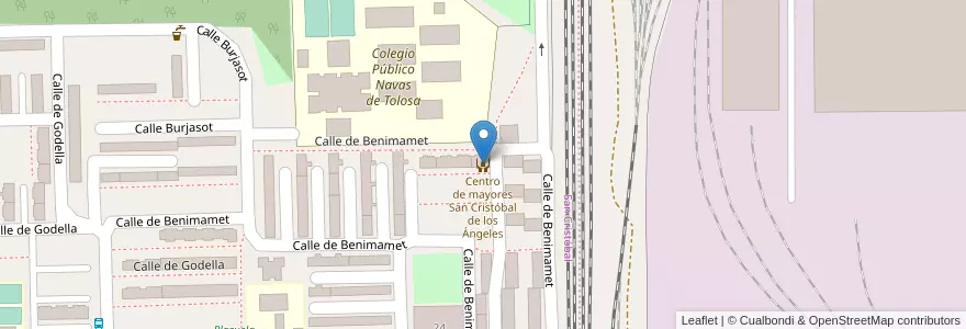 Mapa de ubicacion de Centro de mayores San Cristóbal de los Ángeles en 스페인, Comunidad De Madrid, Comunidad De Madrid, Área Metropolitana De Madrid Y Corredor Del Henares, 마드리드.