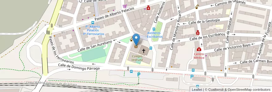 Mapa de ubicacion de Centro de mayores Villaverde Alto en Испания, Мадрид, Мадрид, Área Metropolitana De Madrid Y Corredor Del Henares, Мадрид.