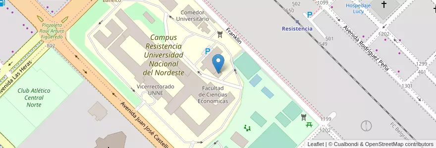 Mapa de ubicacion de Centro de Medicina Regional en Argentina, Chaco, Departamento San Fernando, Resistencia, Resistencia.