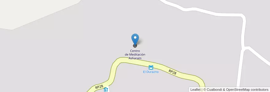 Mapa de ubicacion de Centro de Meditación Asharam en Arjantin, Córdoba, Departamento Punilla, Pedanía San Roque, Municipio De Tanti.
