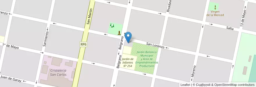 Mapa de ubicacion de Centro de Monitoreo en Arjantin, Santa Fe, Departamento Las Colonias, San Carlos Centro, San Carlos Centro.