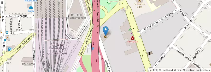 Mapa de ubicacion de Centro de Monitoreo de la Policía de la Ciudad, Barracas en الأرجنتين, Ciudad Autónoma De Buenos Aires, Comuna 4, Buenos Aires.