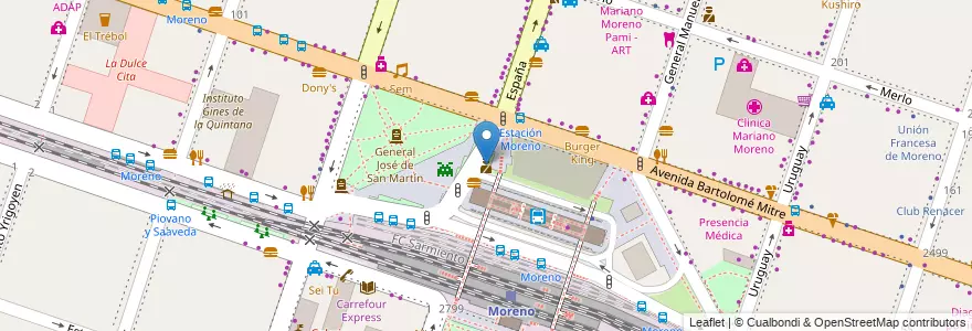 Mapa de ubicacion de Centro de Monitoreo en Arjantin, Buenos Aires, Partido De Moreno, Moreno.