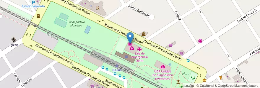 Mapa de ubicacion de Centro de Ojos en الأرجنتين, بوينس آيرس, Partido De Escobar, Garín.