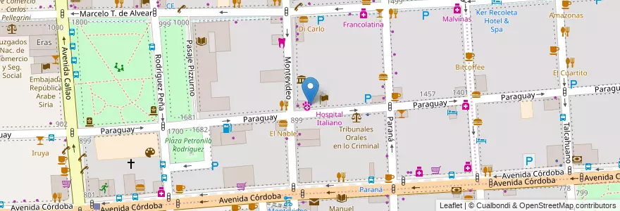 Mapa de ubicacion de Centro de Organizadores de Eventos, Recoleta en アルゼンチン, Ciudad Autónoma De Buenos Aires, Comuna 2, Comuna 1, ブエノスアイレス.