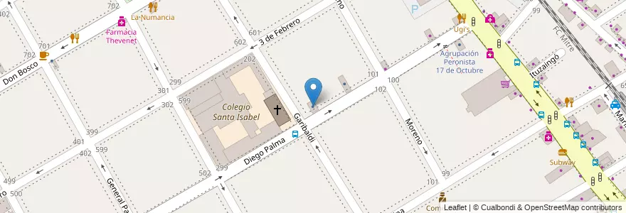 Mapa de ubicacion de Centro de Peinadores y Peluqueros Zona Norte en アルゼンチン, ブエノスアイレス州, Partido De San Isidro, San Isidro.