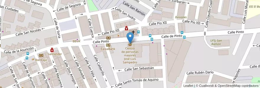 Mapa de ubicacion de Centro de personas mayores José Luis Sampedro en إسبانيا, منطقة مدريد, منطقة مدريد, Área Metropolitana De Madrid Y Corredor Del Henares, بارلا.