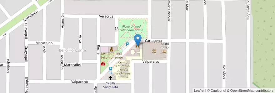 Mapa de ubicacion de Centro de Promoción Familiar Dr. Arturo A. Illia en Argentina, Córdoba, Departamento General San Martín, Pedanía Villa María, Municipio De Villa María, Villa María.