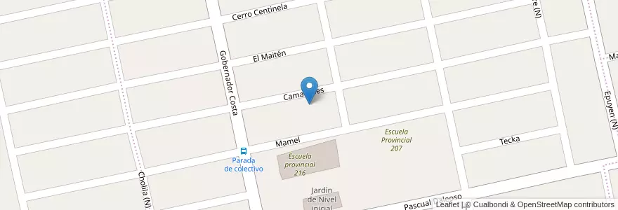 Mapa de ubicacion de Centro de Promoción Social en الأرجنتين, شوبوت, Trelew, Departamento Rawson.