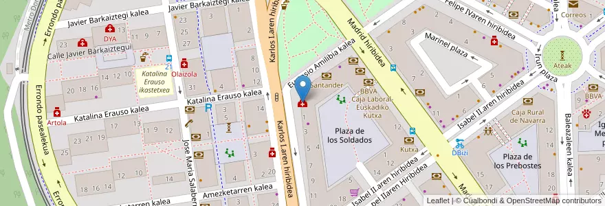 Mapa de ubicacion de Centro de Rehabilitación de Amara en 西班牙, 巴斯克, Gipuzkoa, Donostialdea, Donostia/San Sebastián.