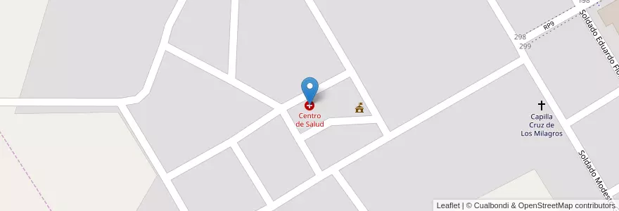 Mapa de ubicacion de Centro de Salud en アルゼンチン, チャコ州, Departamento Sargento Cabral, Municipio De Capitán Solari, Capitán Solari.