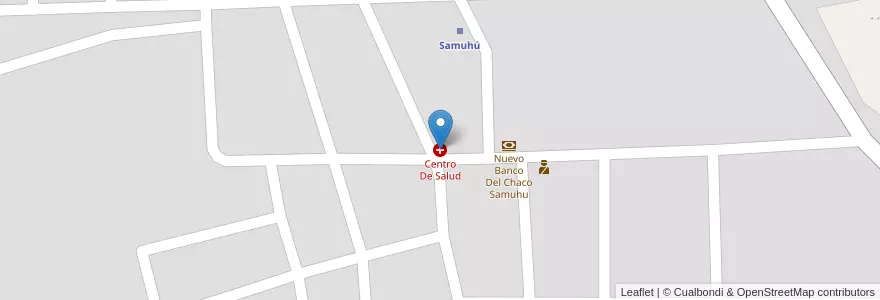 Mapa de ubicacion de Centro De Salud en الأرجنتين, Chaco, Departamento San Lorenzo, Municipio De Samuhú.