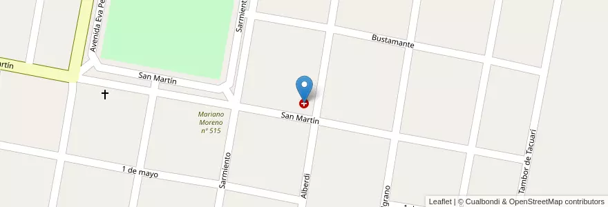 Mapa de ubicacion de Centro de salud en アルゼンチン, サンタフェ州, Departamento San Cristóbal, Municipio De Soledad.