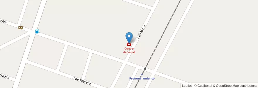 Mapa de ubicacion de Centro de Salud en الأرجنتين, إنتري ريوس, Departamento Uruguay, Distrito Molino, Pronunciamiento.