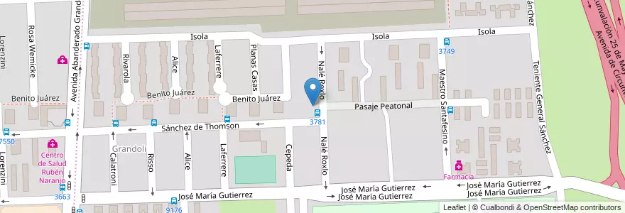 Mapa de ubicacion de Centro de Salud 29 Aráoz de la Madrid en Argentinien, Santa Fe, Departamento Rosario, Municipio De Rosario, Rosario.