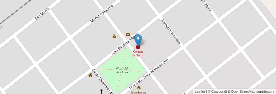 Mapa de ubicacion de Centro de Salud en Argentinië, Buenos Aires, Partido De General Villegas.