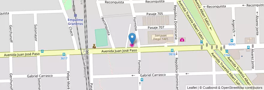 Mapa de ubicacion de Centro de Salud 47 Comunidad Toba en Argentinien, Santa Fe, Departamento Rosario, Municipio De Rosario, Rosario.