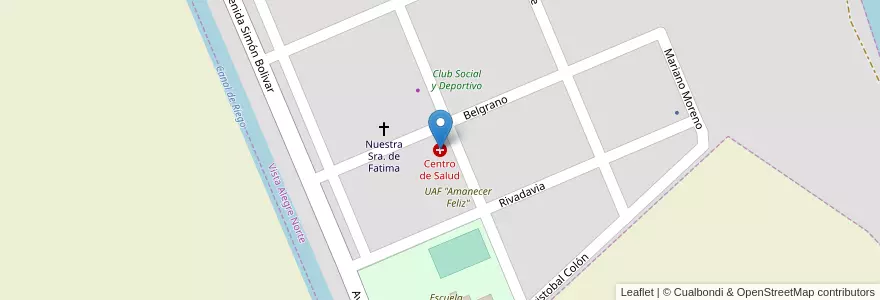 Mapa de ubicacion de Centro de Salud en Arjantin, Şili, Neuquén, Departamento Confluencia, Vista Alegre, Vista Alegre Norte.