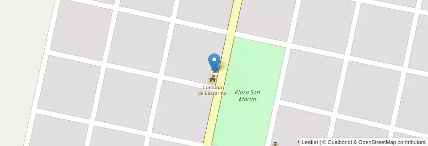 Mapa de ubicacion de Centro de Salud en Arjantin, Santa Fe, Departamento General López, Municipio De Lazzarino, Lazzarino.