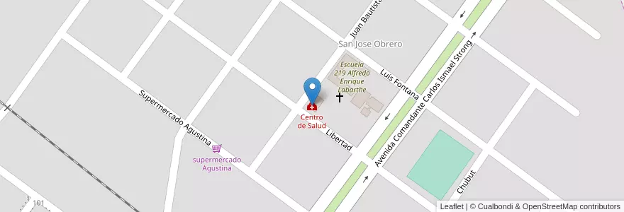 Mapa de ubicacion de Centro de Salud en Аргентина, Формоса, Departamento Pirané.