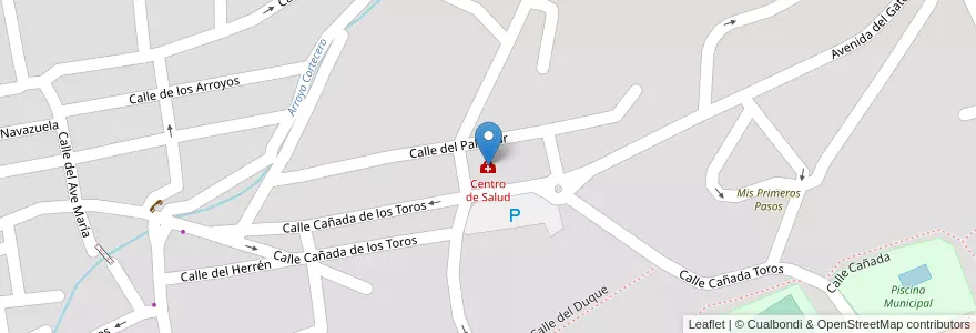Mapa de ubicacion de Centro de Salud en 西班牙, Comunidad De Madrid, Comunidad De Madrid, Cuenca Alta Del Manzanares, Manzanares El Real.
