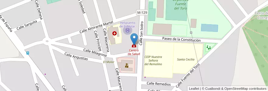 Mapa de ubicacion de Centro de Salud en Spanje, Comunidad De Madrid, Comunidad De Madrid, Cuenca Del Medio Jarama, El Molar.