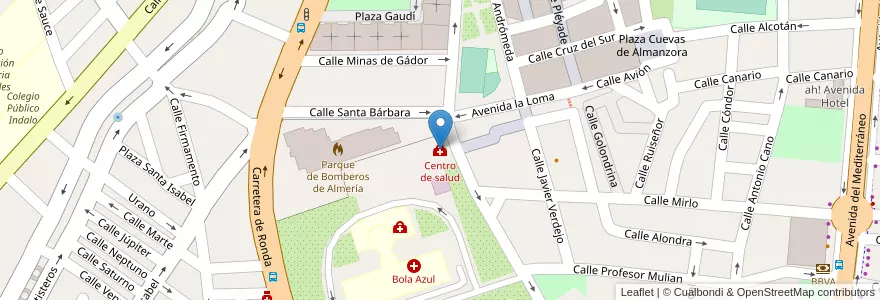 Mapa de ubicacion de Centro de salud en Spagna, Andalucía, Almería, Almería.