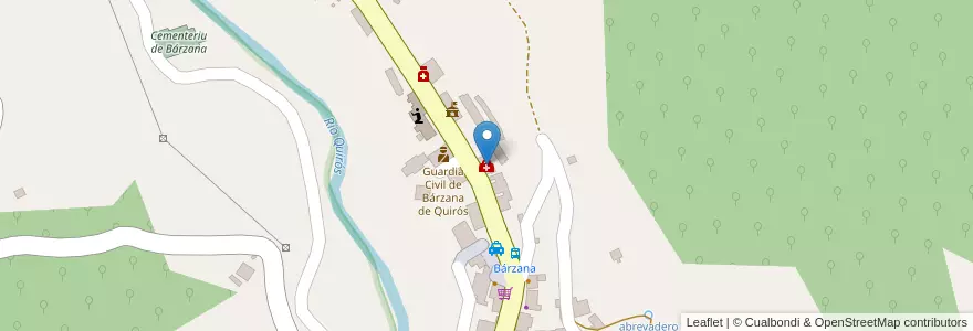 Mapa de ubicacion de Centro de Salud en スペイン, アストゥリアス州, アストゥリアス州, Quirós.