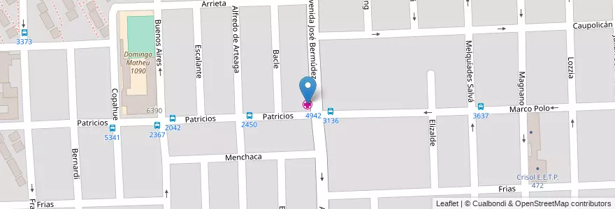 Mapa de ubicacion de Centro de Salud Alfonsina Storni en الأرجنتين, سانتا في, Departamento Rosario, Municipio De Rosario, روساريو.