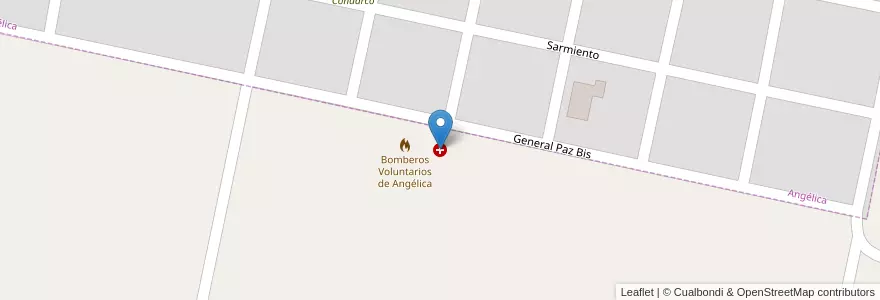 Mapa de ubicacion de Centro de Salud Angélica - Samco en Argentinien, Santa Fe, Departamento Castellanos, Municipio De Angélica.