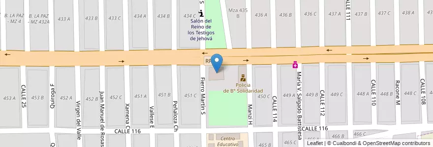 Mapa de ubicacion de Centro de Salud B° Solidaridad en الأرجنتين, Salta, Capital, Municipio De Salta, Salta.