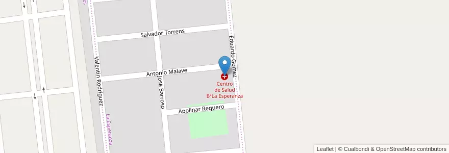 Mapa de ubicacion de Centro de Salud BªLa Esperanza en 阿根廷, 智利, 內烏肯省, Departamento Confluencia, Municipio De Plottier, Plottier.