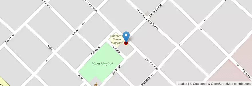 Mapa de ubicacion de Centro de Salud Barrio Maggiori en アルゼンチン, ブエノスアイレス州, Partido De Tandil, Tandil.