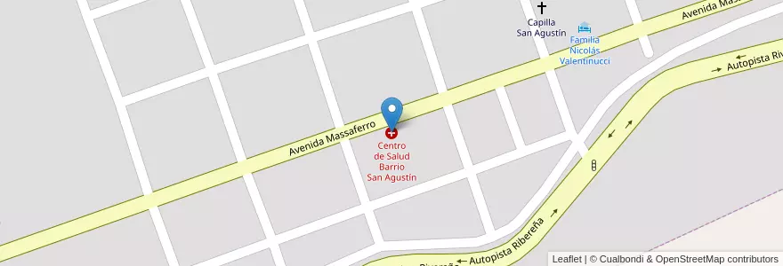 Mapa de ubicacion de Centro de Salud Barrio San Agustín en アルゼンチン, フォルモサ州, Departamento Formosa, Municipio De Formosa, Formosa.