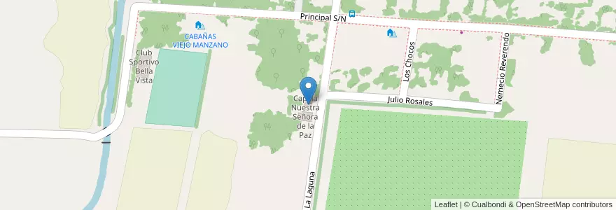 Mapa de ubicacion de Centro de Salud Bella Vista en Argentinië, San Juan, Chili, Iglesia.