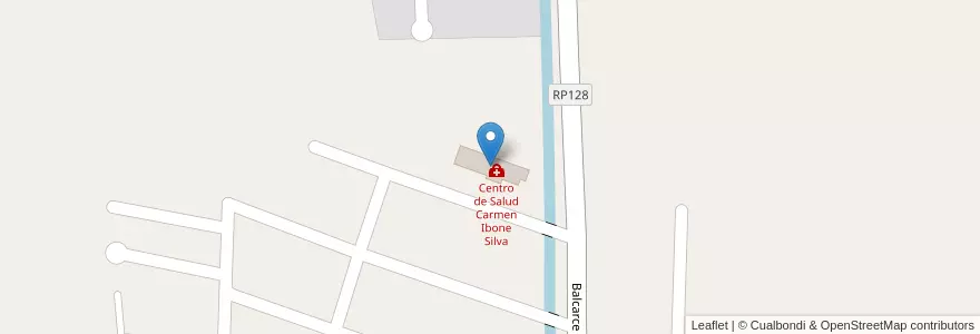 Mapa de ubicacion de Centro de Salud Carmen Ibone Silva en Arjantin, San Juan, Şili, Santa Lucía.