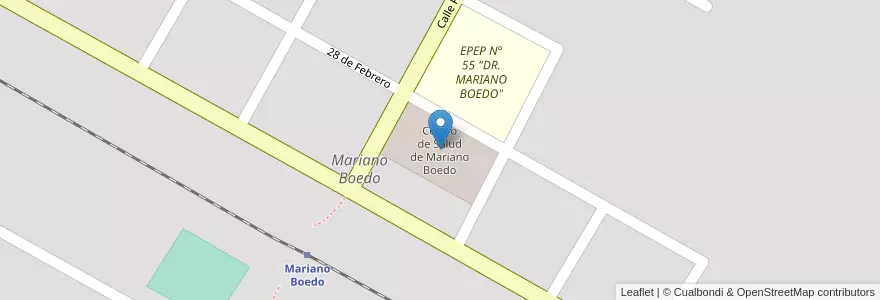 Mapa de ubicacion de Centro de Salud de Mariano Boedo en 아르헨티나, Formosa, Departamento Formosa, Municipio De Mariano Boedo, Mariano Boedo.
