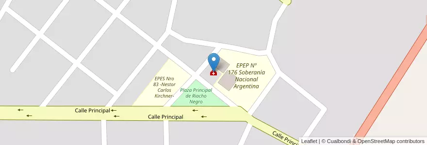 Mapa de ubicacion de Centro de Salud de Riacho Negro en Аргентина, Формоса, Departamento Pilcomayo, Municipio De Riacho Negro.