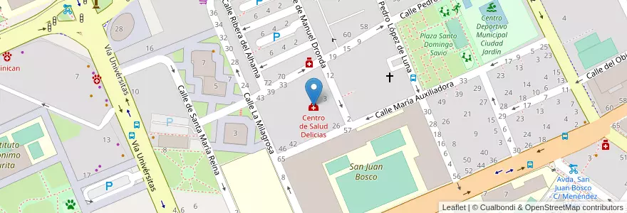 Mapa de ubicacion de Centro de Salud Delicias en Spanje, Aragón, Zaragoza, Zaragoza, Zaragoza.