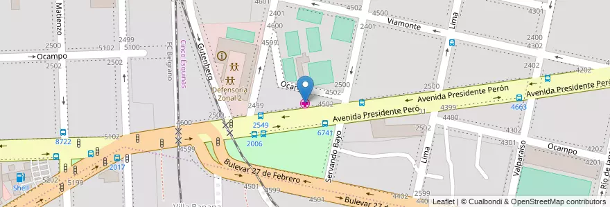 Mapa de ubicacion de Centro de Salud Doctor David Staffieri en Argentina, Santa Fe, Departamento Rosario, Municipio De Rosario, Rosario.