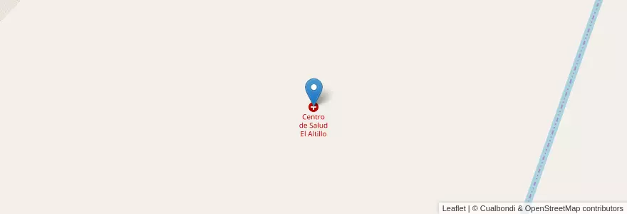 Mapa de ubicacion de Centro de Salud El Altillo en Argentinien, Chile, Mendoza, Distrito San Roque.