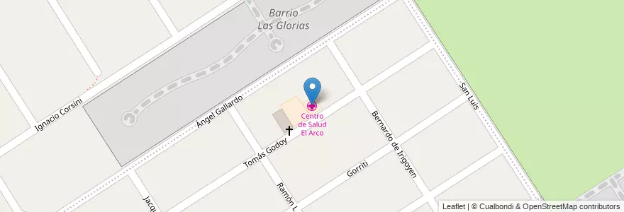 Mapa de ubicacion de Centro de Salud El Arco en Arjantin, Buenos Aires, Partido De Tigre, Benavídez.