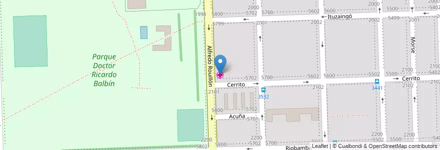 Mapa de ubicacion de Centro de Salud Eva Duarte en الأرجنتين, سانتا في, Departamento Rosario, Municipio De Rosario, روساريو.
