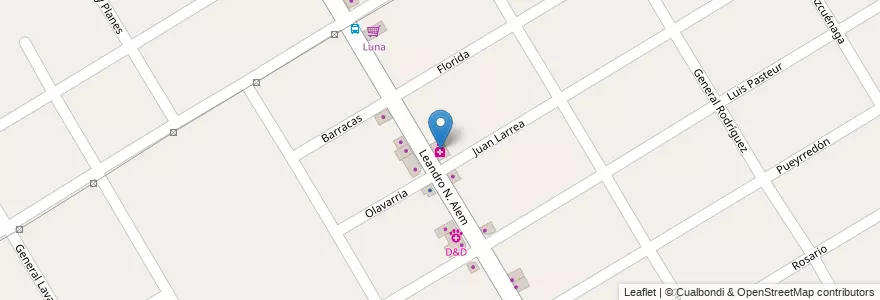 Mapa de ubicacion de Centro de Salud Farmacia en 阿根廷, 布宜诺斯艾利斯省, Partido De Esteban Echeverría, Monte Grande.