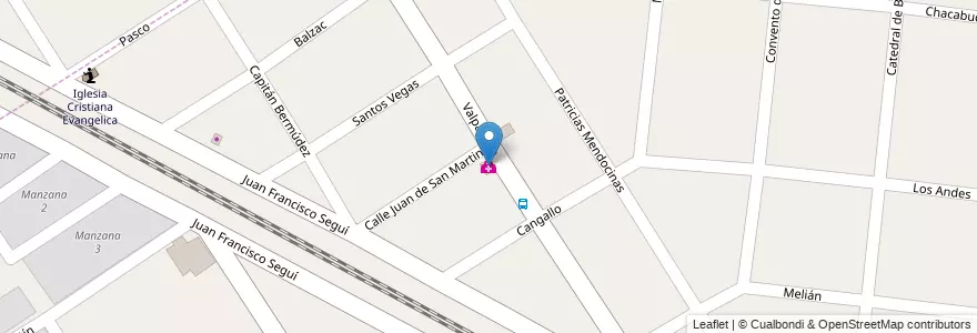 Mapa de ubicacion de Centro de Salud Gral. Belgrano en Arjantin, Buenos Aires, Partido De Malvinas Argentinas, Pablo Nogués.