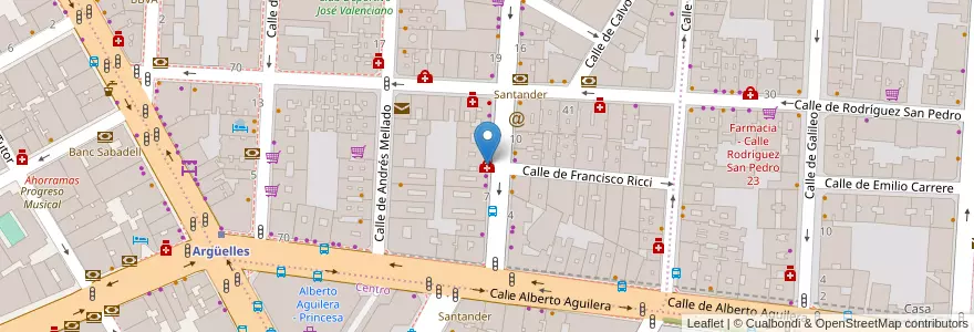 Mapa de ubicacion de Centro de Salud Guzmán el Bueno en إسبانيا, منطقة مدريد, منطقة مدريد, Área Metropolitana De Madrid Y Corredor Del Henares, مدريد.