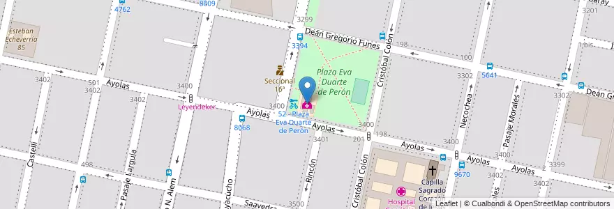 Mapa de ubicacion de Centro de Salud Luis Pasteur en Argentina, Santa Fe, Departamento Rosario, Municipio De Rosario, Rosário.