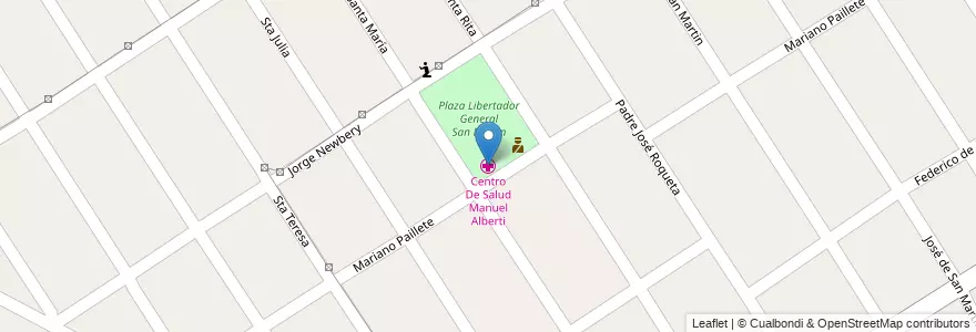Mapa de ubicacion de Centro De Salud Manuel Alberti en Argentinien, Provinz Buenos Aires, Partido Del Pilar.