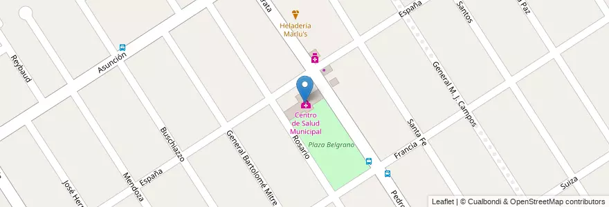 Mapa de ubicacion de Centro de Salud Municipal en アルゼンチン, ブエノスアイレス州, Partido De Tigre, Don Torcuato.